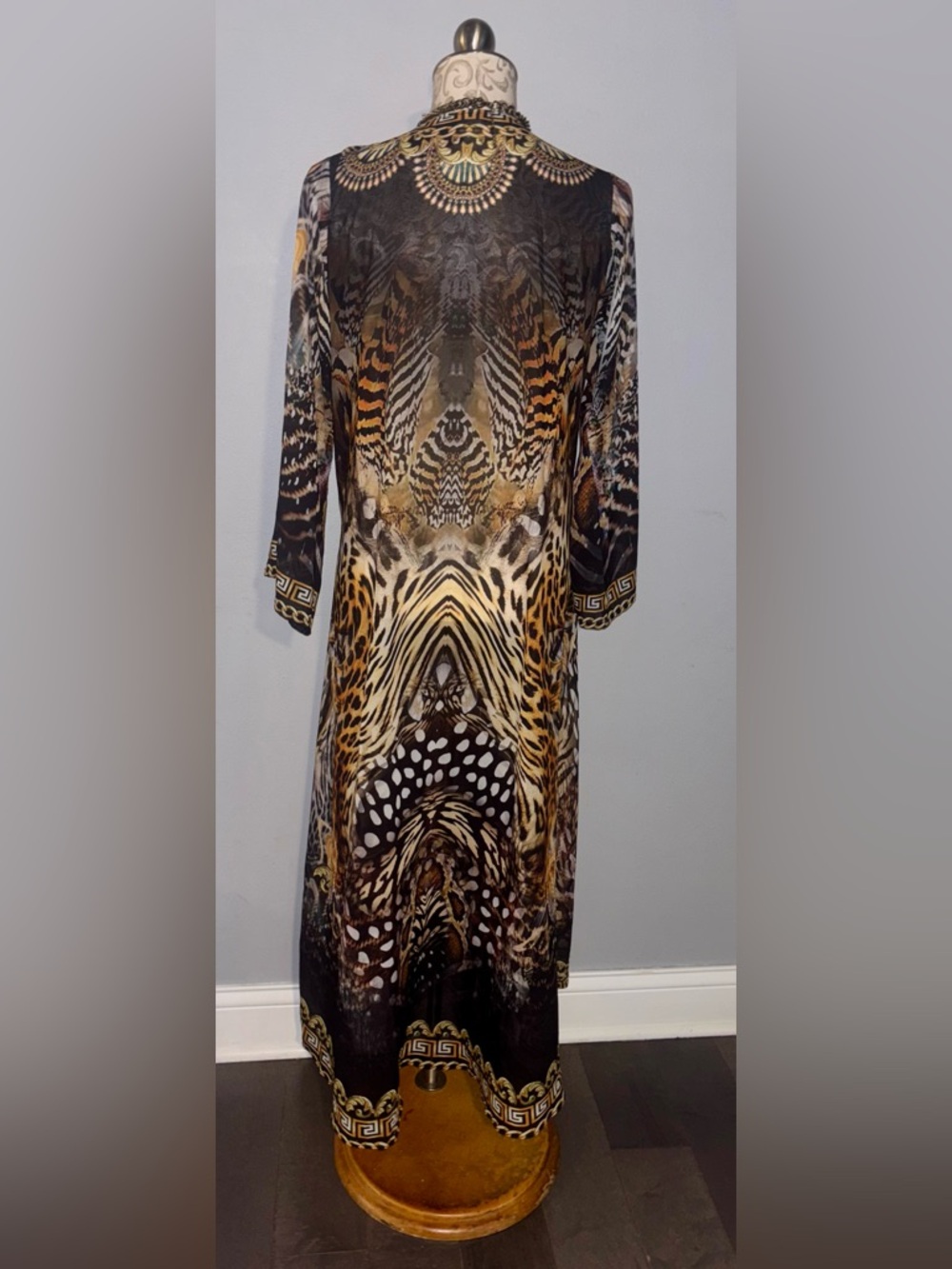 RANEES Sheer Animal Print Duster Size Small/Medium Oversized #A - Picture 5 of 7
